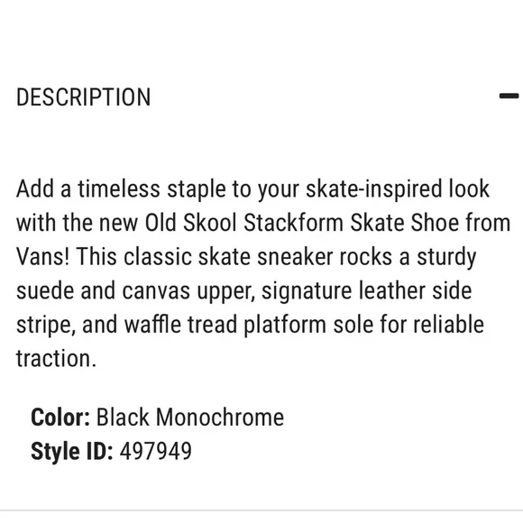 New Vans Old Skool Stackform Platform Sneakers Suede/Canvas Black Monochrome - Picture 6 of 12